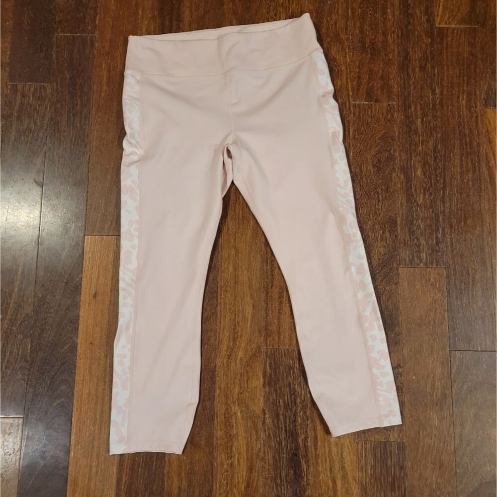 Just fab pink active leggings, size L, inseam 23 inches